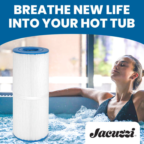 Jacuzzi pleated polyester media close-up emphasizes robust filtration