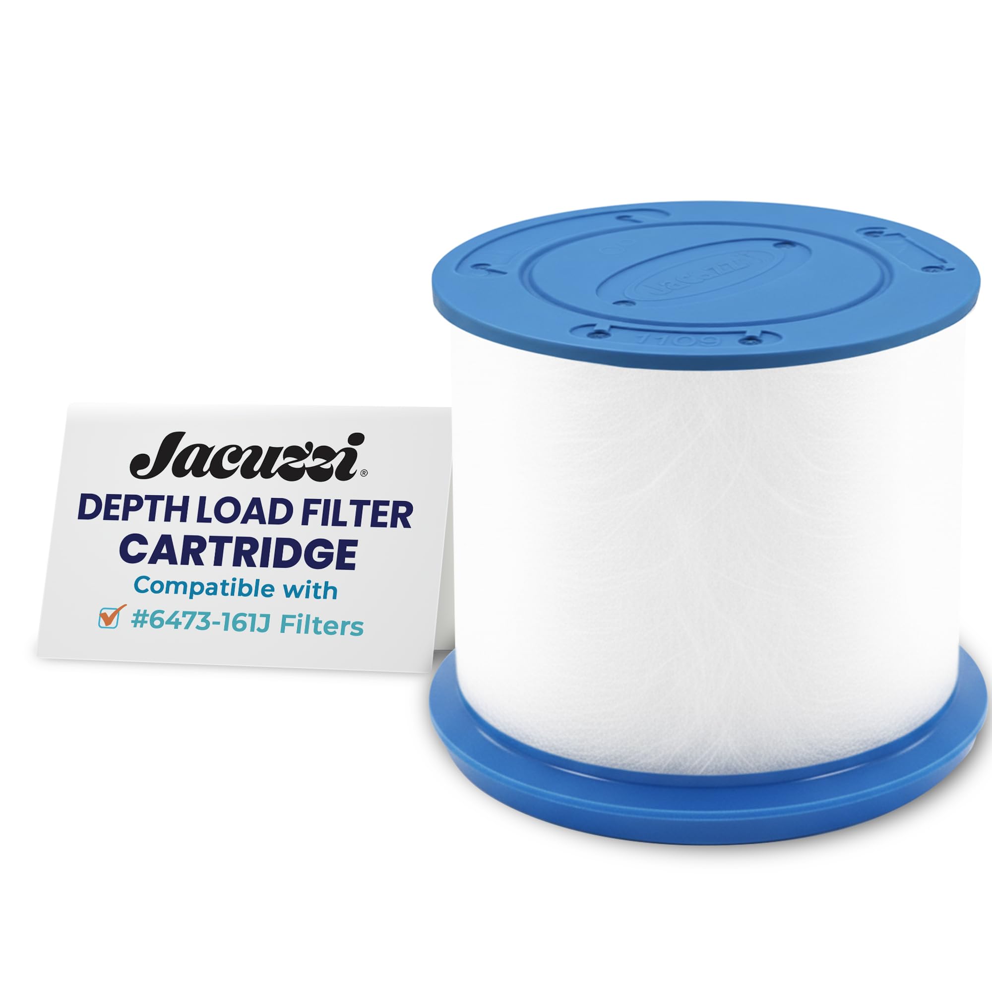 Jacuzzi ProClarity depth-load filter captures fine particles for crystal-clear spa water.