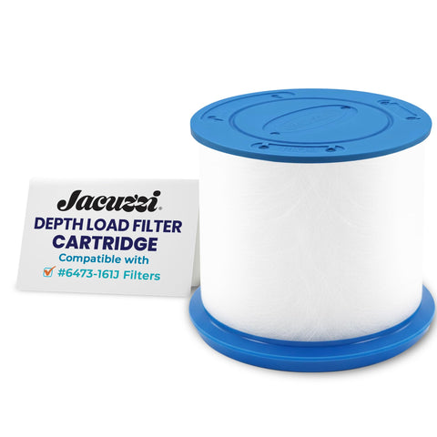 Jacuzzi ProClarity depth-load filter captures fine particles for crystal-clear spa water.