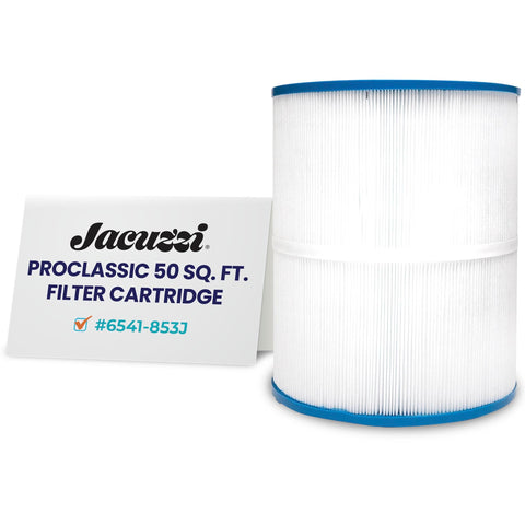 Jacuzzi ProClassic 50 Sq Ft cartridge closeup showing premium filtration media for clear water