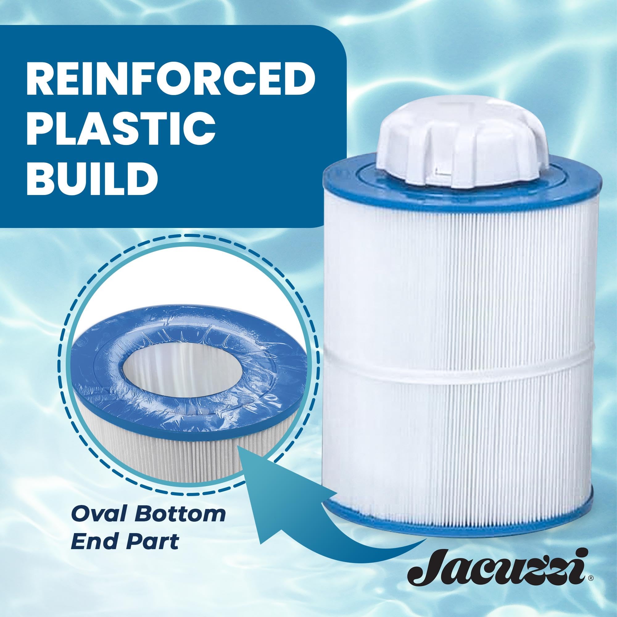 Jacuzzi ProClassic cartridge maintains crystal-clear water for inviting soaks