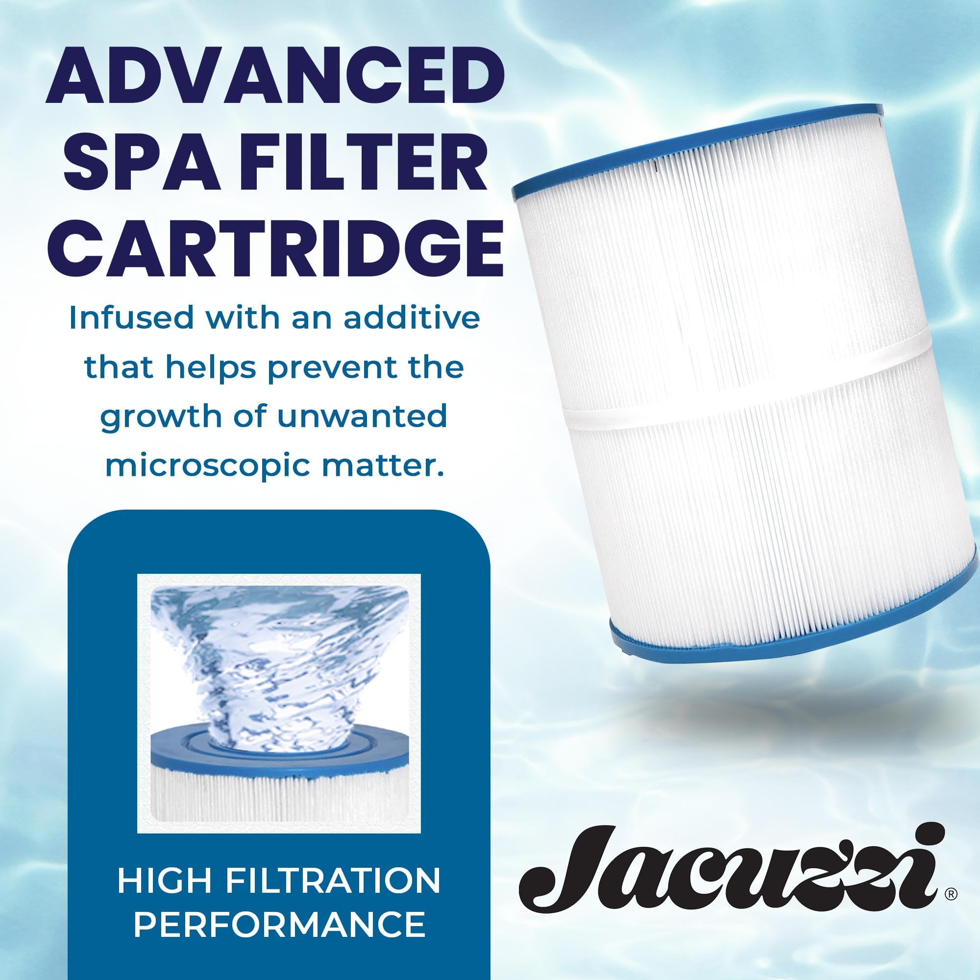 Jacuzzi ProClassic cartridge in hand highlights easy replacement and secure fit