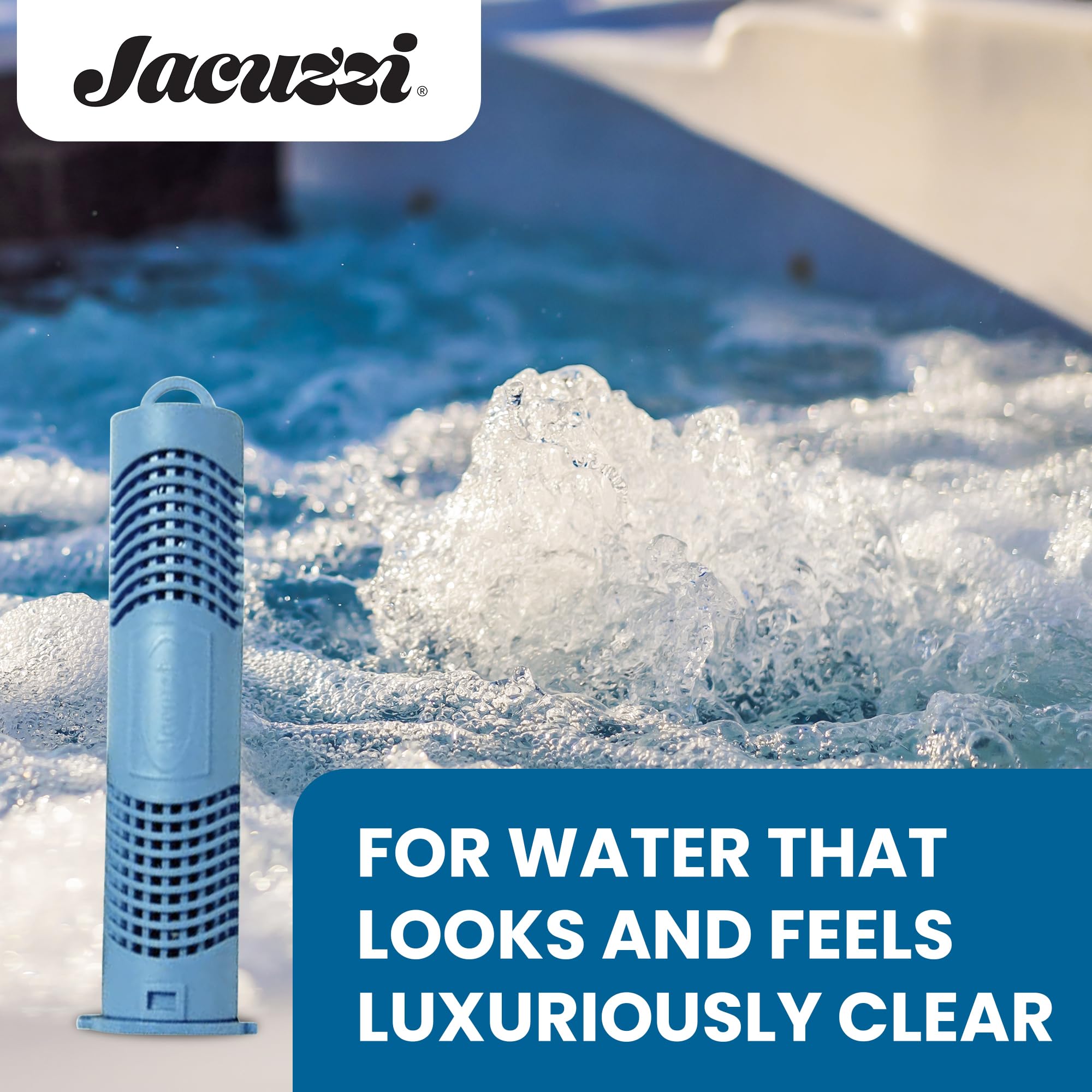 Jacuzzi ProClear cartridge compatible with J-300, J-400 and J-500 series spas in standard filter housings.