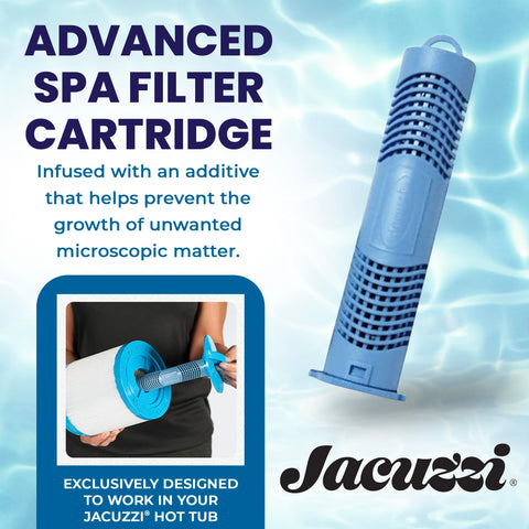 Jacuzzi ProClear cartridge shown for easy installation in a Jacuzzi filtration system.