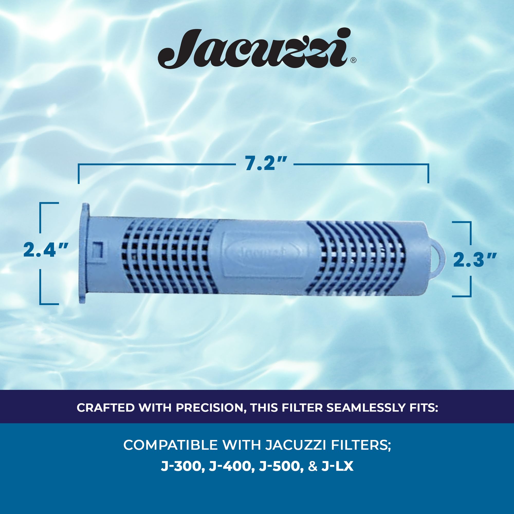 Jacuzzi ProClear mineral cartridge promoting clearer spa water through steady mineral release.