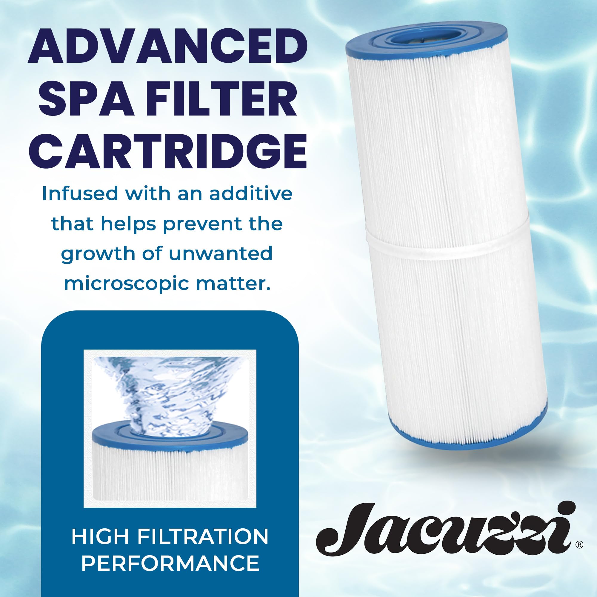 Jacuzzi ProClear open-end design demonstrates easy drop-in installation