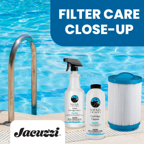 Jacuzzi spa water cleaner cartridge supports balanced water while protecting pumps.