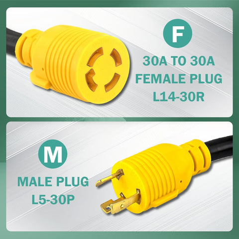 JADODE heavy-duty 10 AWG STW cable withstands outdoor use.
