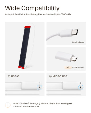 JaeJaes solar panel with USB-C connector for quick setup.