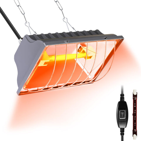 Jaenmsa chicken heater 250W front view, dual heat modes for coop warmth.