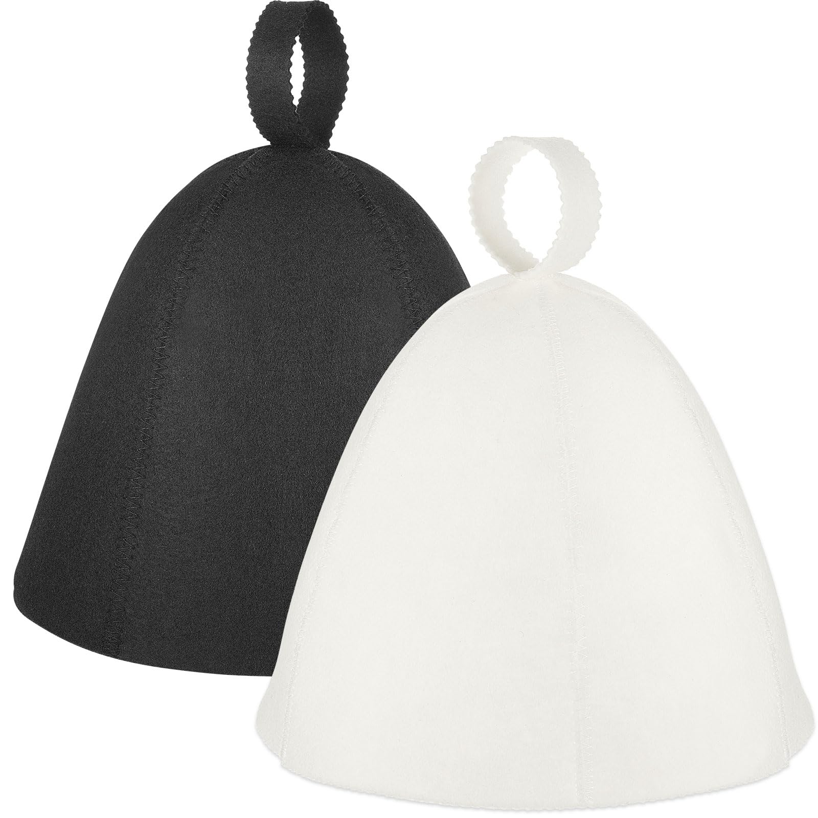 JaGely sauna hat black and white two-piece pack for spa comfort