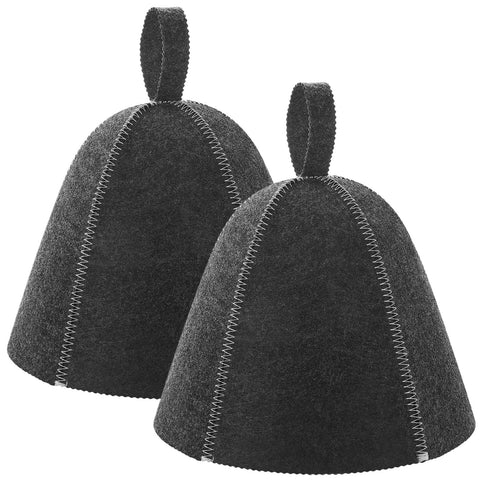 JaGely sauna hat in dark gray packaging, great for gifting and easy storage.