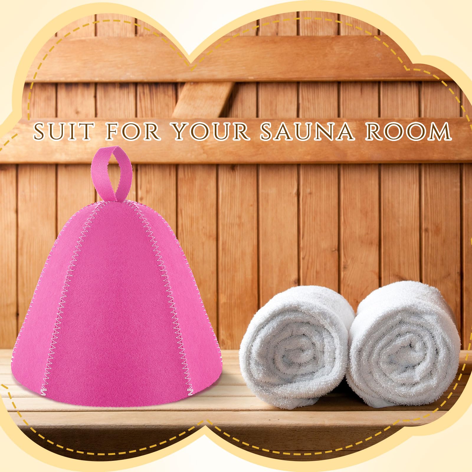 JaGely sauna hat is easy to care, hand wash recommended.