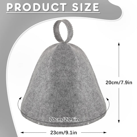 JaGely sauna hat gray side view offers comfortable heat insulation.