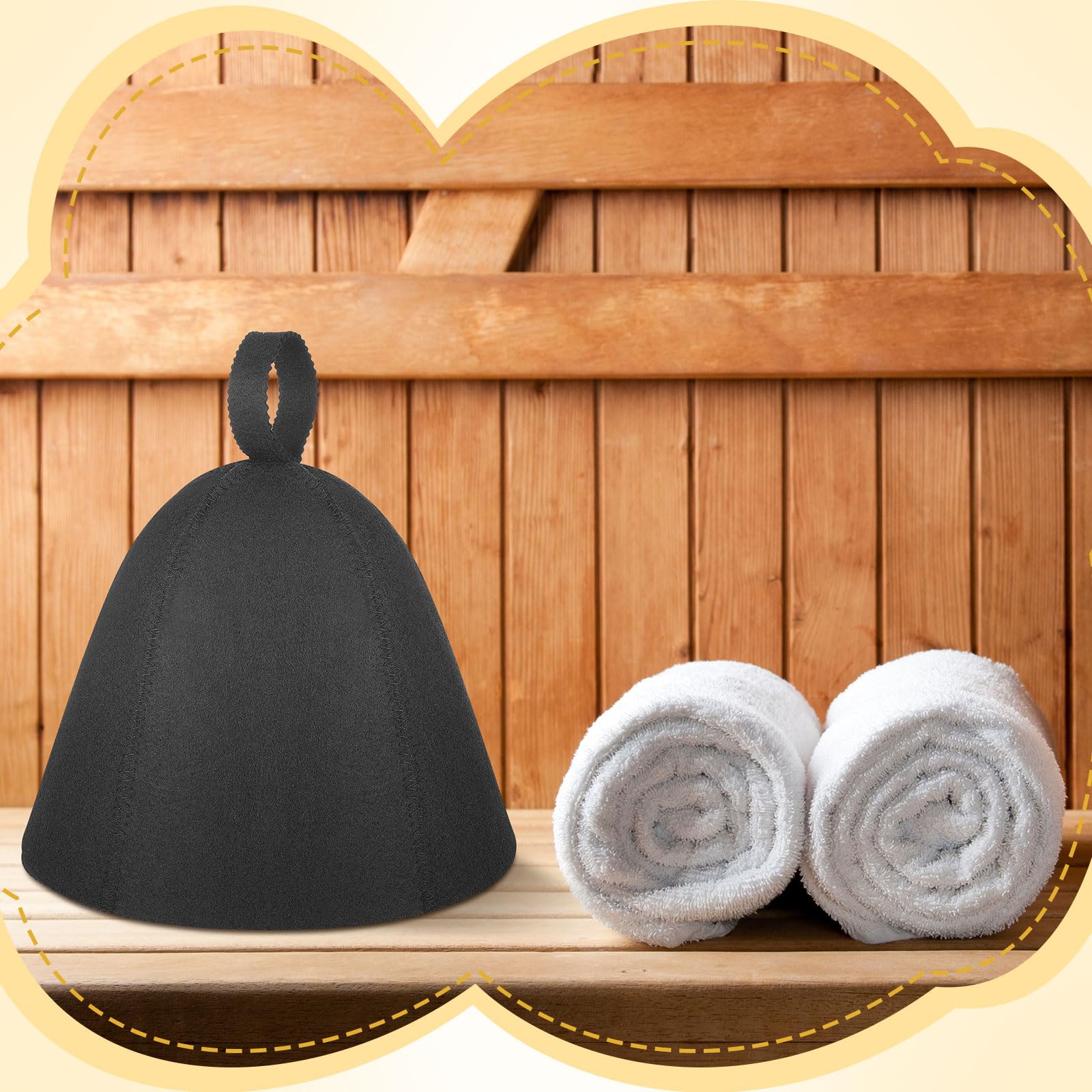 JaGely sauna hat interior polyester insulation for lasting warmth