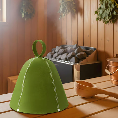 JaGely two-piece olive green sauna hat set offers value.