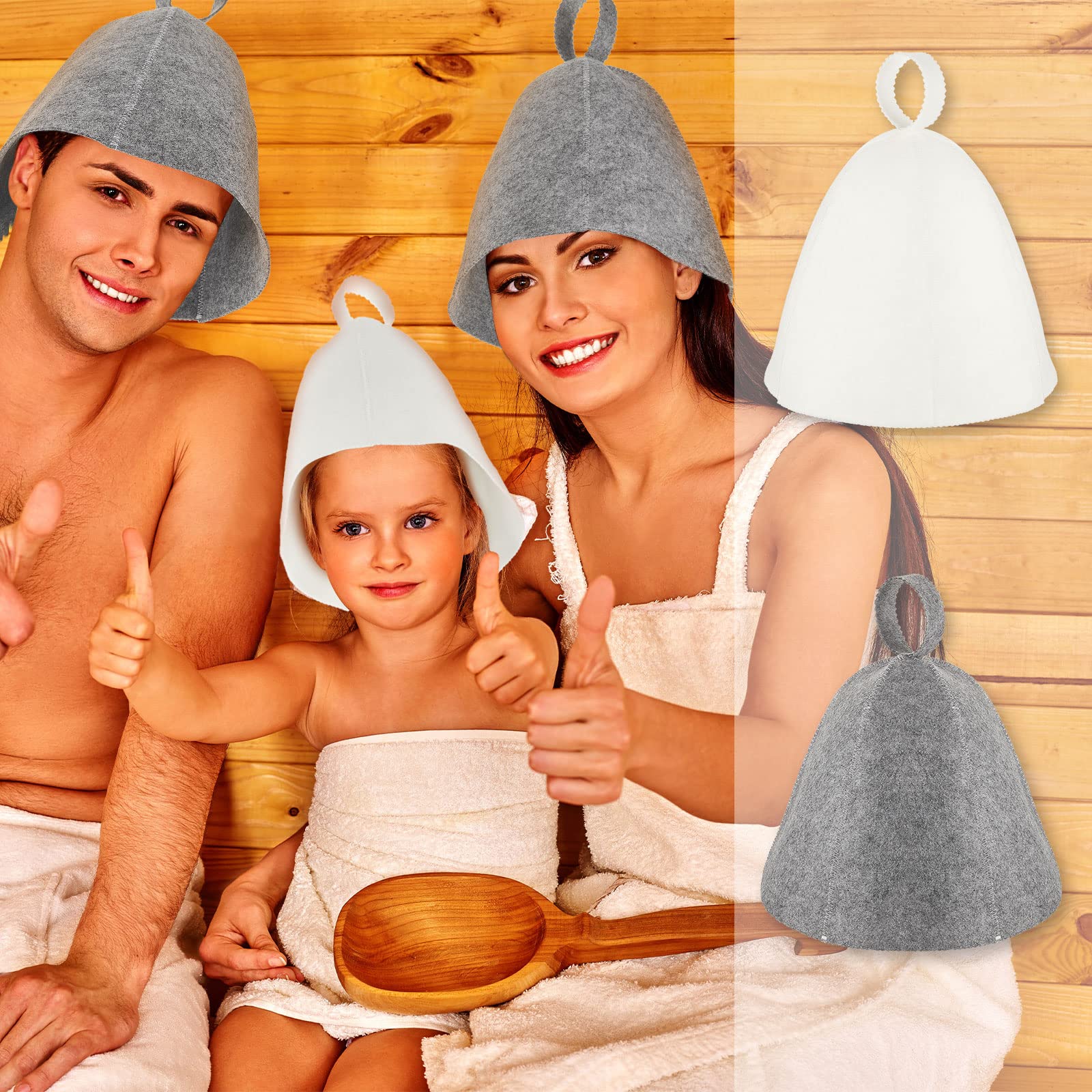 JaGely sauna hat two-pack packaging, ideal for gifting or backup.
