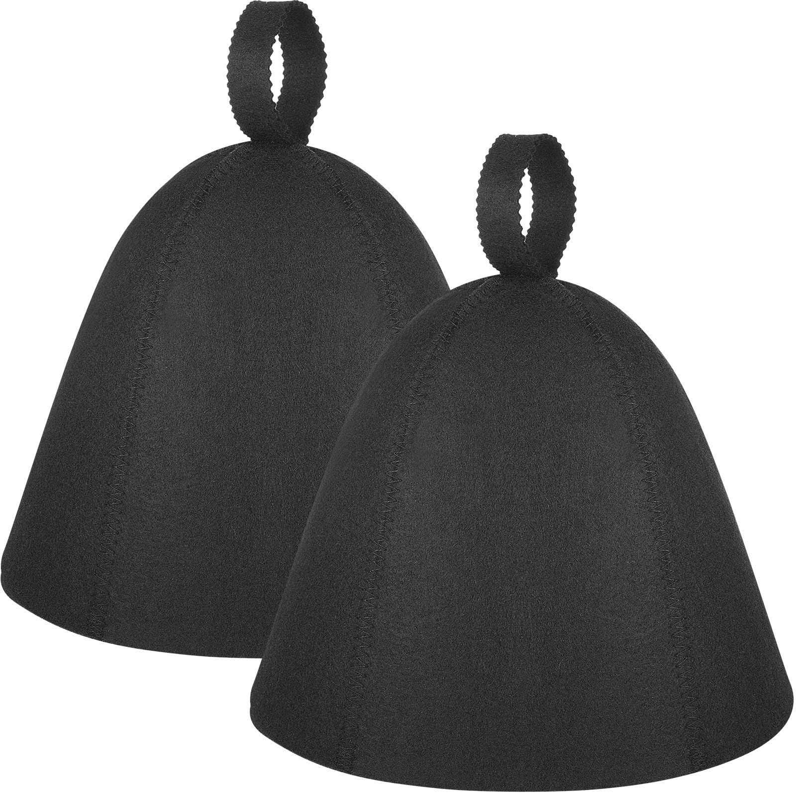JaGely sauna hat two pieces in black for comfortable spa sessions and hair protection.