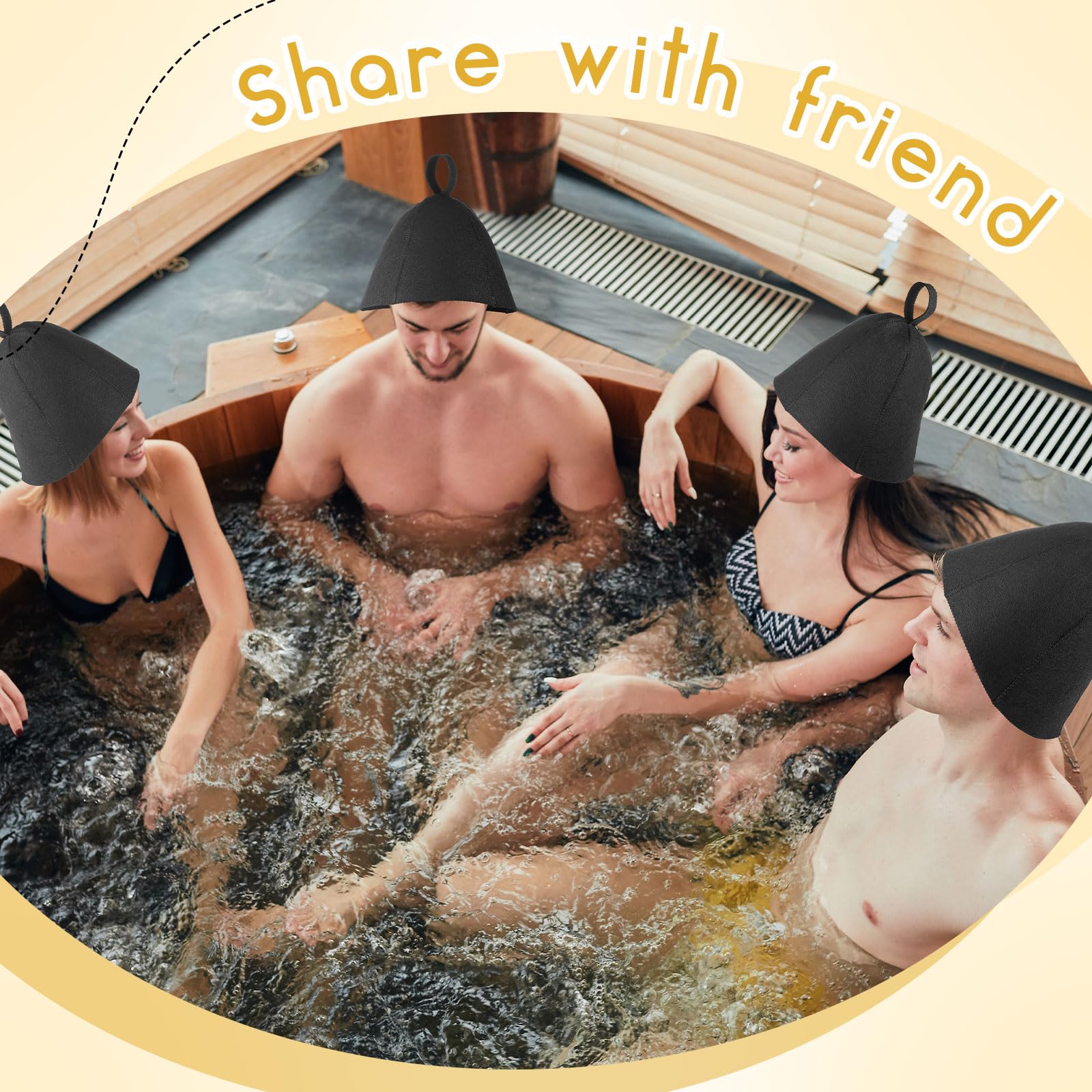 JaGely washable sauna hat features durable polyester for reliable long-term use.