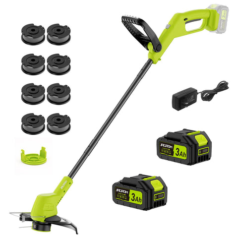 JAGROM 21V cordless trimmer with battery and charger for easy yard cleanup