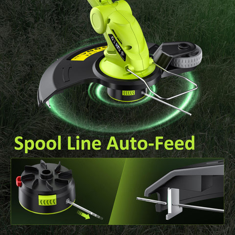 JAGROM 90-degree adjustable cutting head supports precise edging.