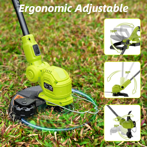 JAGROM trimmer with wheel edger mode for precise border edging.