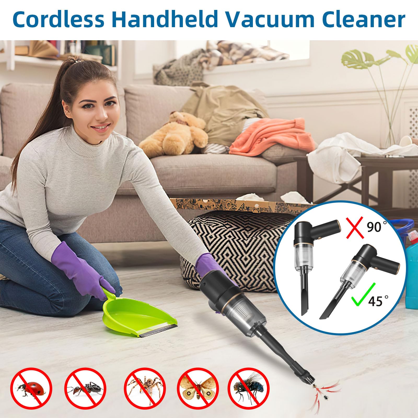 Jahy2Tech Bug Vacuum Catcher dust cup and filter for simple cleaning.