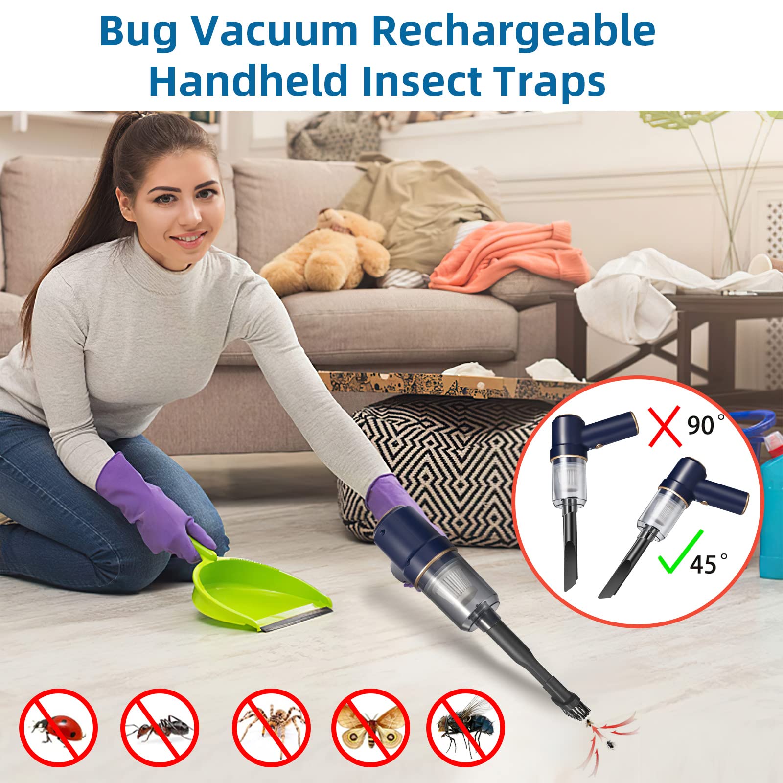 Jahy2Tech Bug Vacuum Catcher one-button operation for simple setup