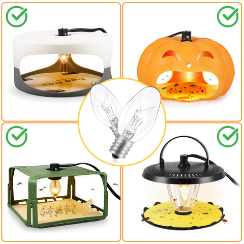 Easy-to-swap Jahy2Tech bulbs for flea trap installations