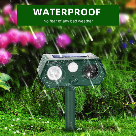 LED flash deterrence from Fortress Pro at dusk