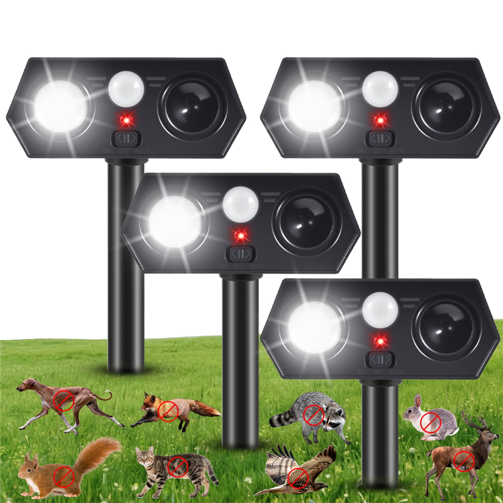 Jahy2Tech Fortress Pro solar ultrasonic device deters wildlife with motion-triggered sound