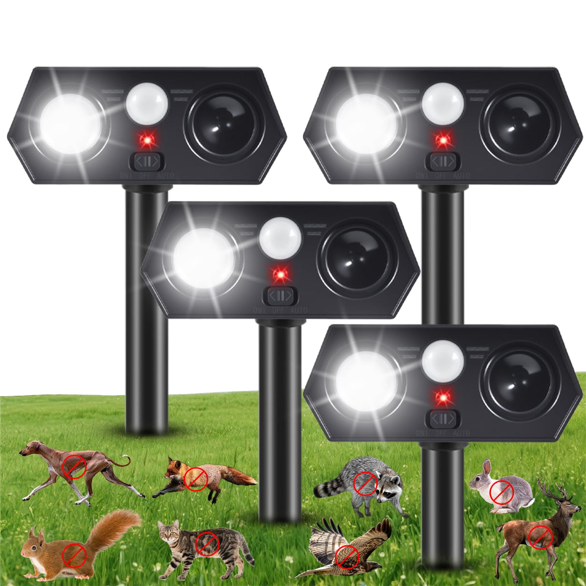 Jahy2Tech Fortress Pro solar ultrasonic device deters wildlife with motion-triggered sound