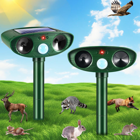 Jahy2Tech Fortress Pro front view deterring pests from yards