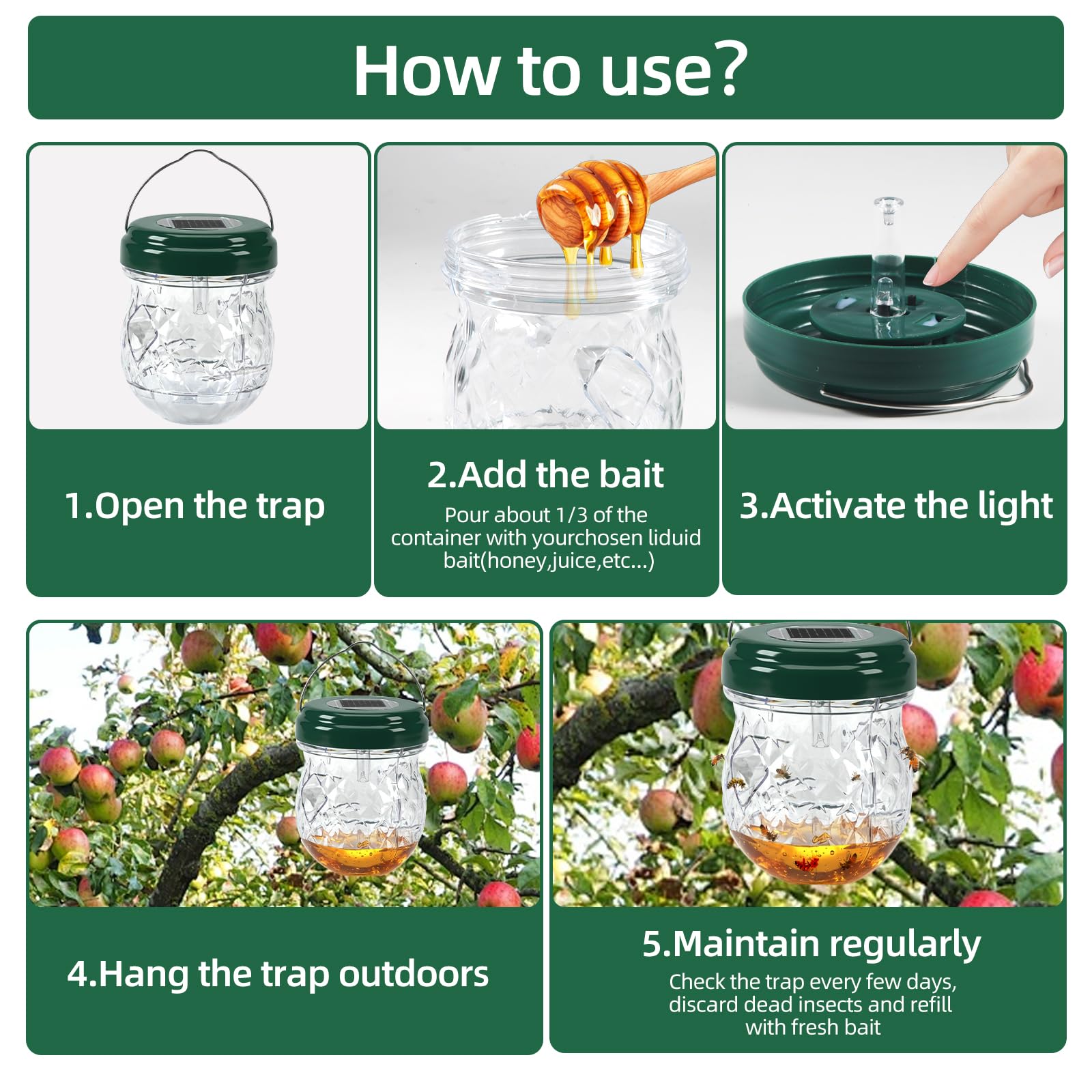Jahy2Tech Juice bait option to invite wasps away from guests safely.