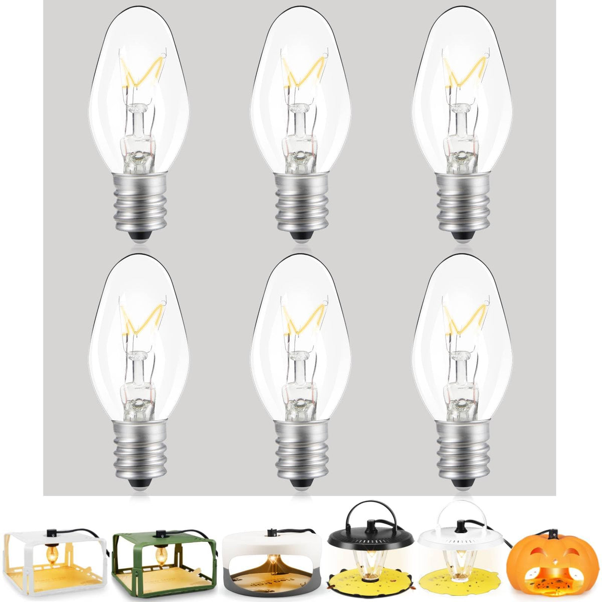 Jahy2Tech flea trap bulbs for indoor use with safe, warm glow