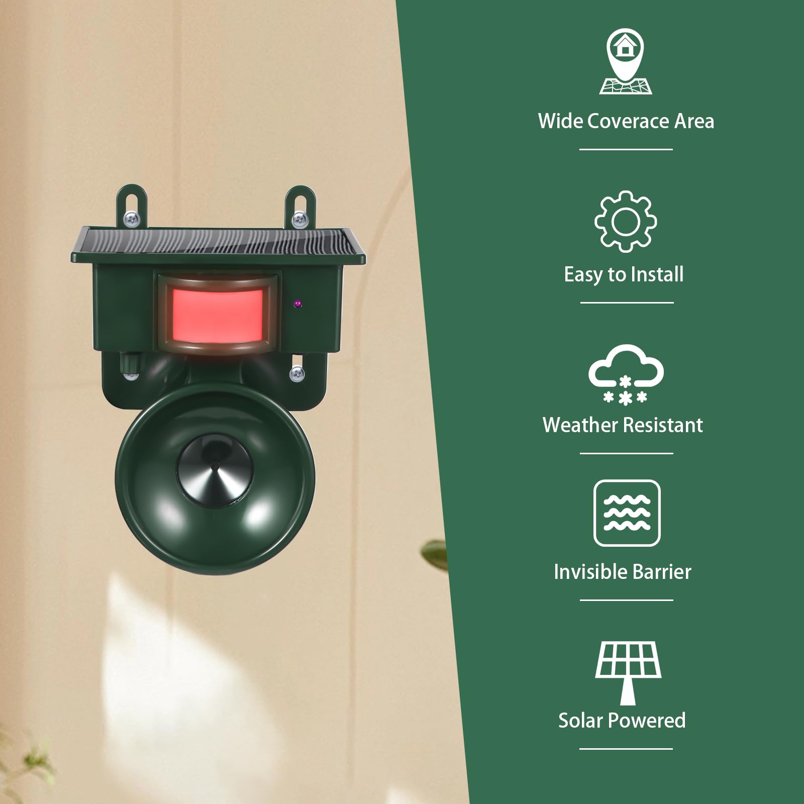 Jahy2Tech pigeon repellent device for garden reduces intrusion.