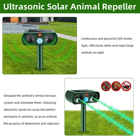 Jahy2Tech solar PIR sensor activation image demonstrates wide coverage for yards