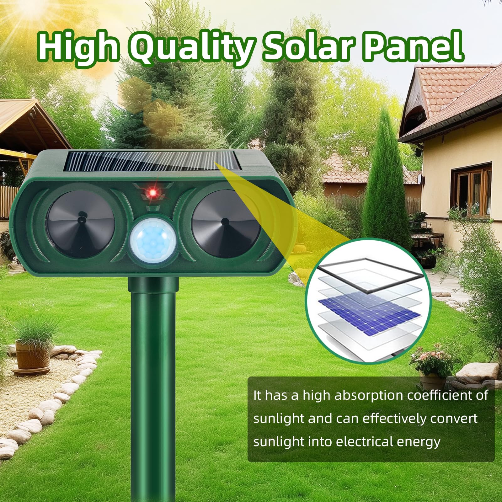 Jahy2Tech waterproof ABS construction ensures year-round outdoor use