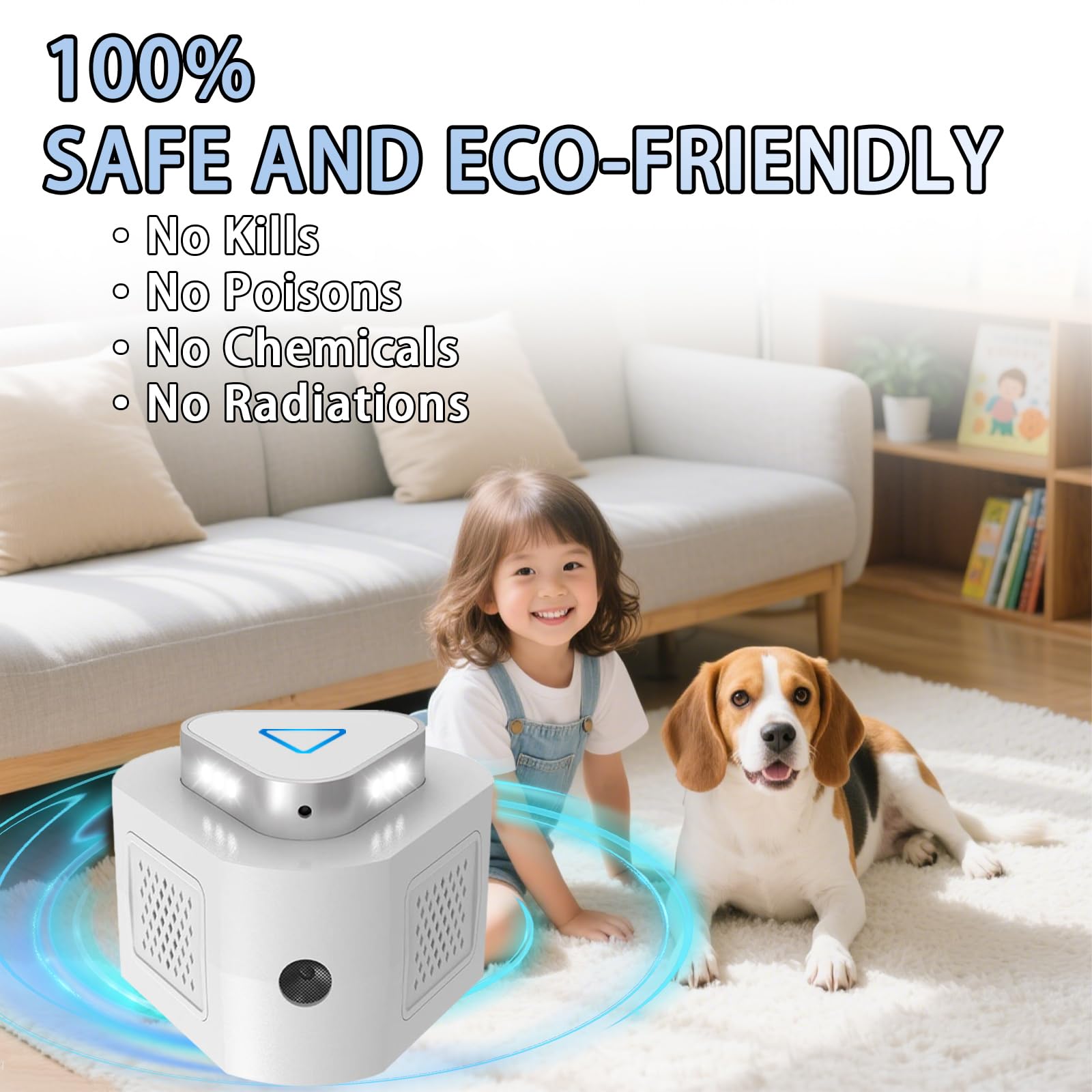 Jahy2Tech ultrasonic mice repellent 9 LED strobe lights aid deterrence
