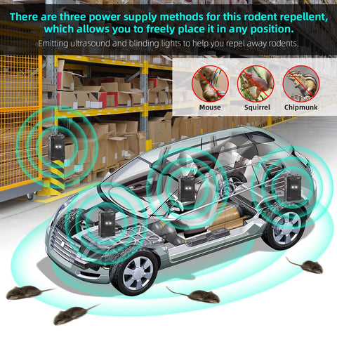 Illustration of Jahy2Tech ultrasonic deterrent technology for rodent prevention