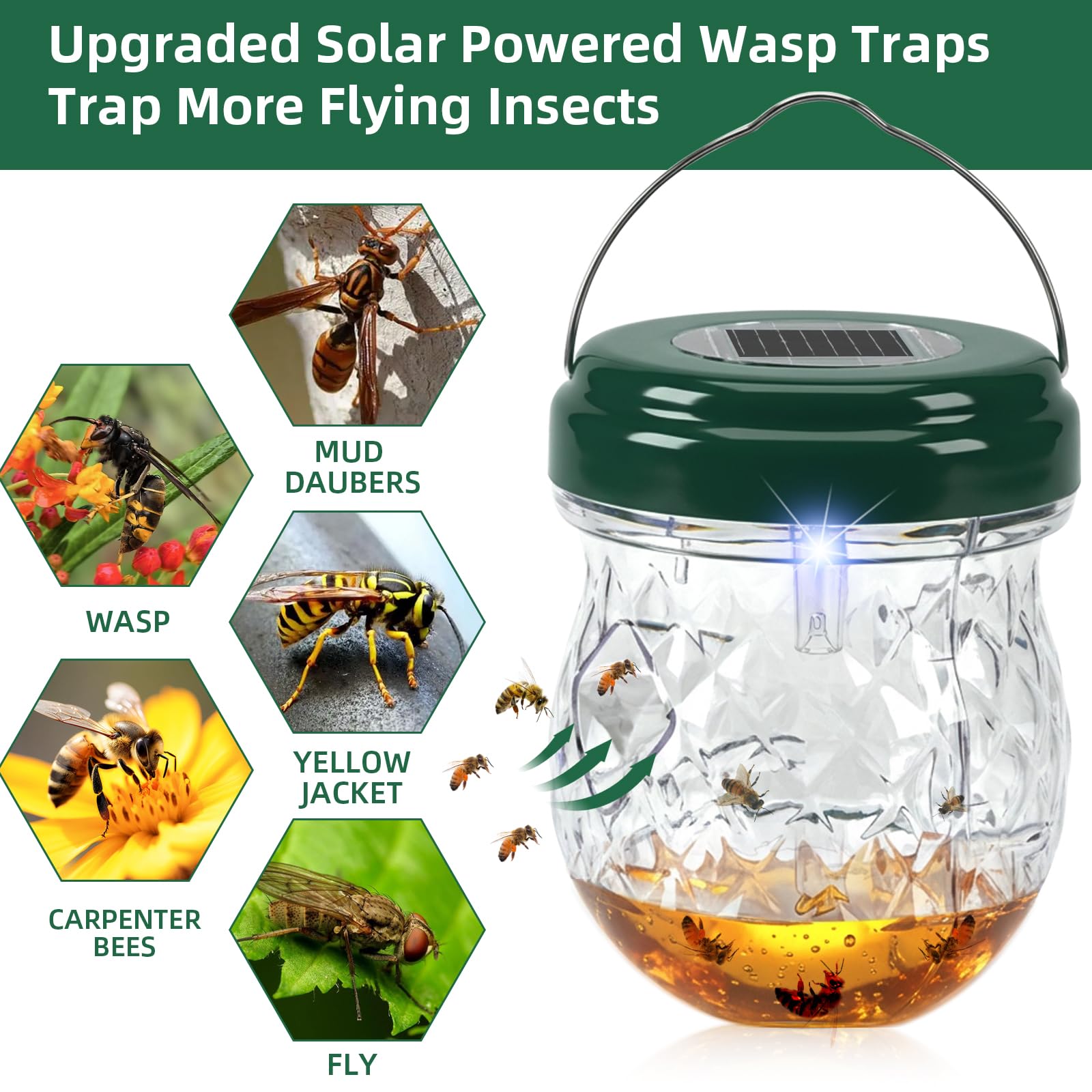Jahy2Tech Waterproof outdoor trap resists rain and sun for year-round use.