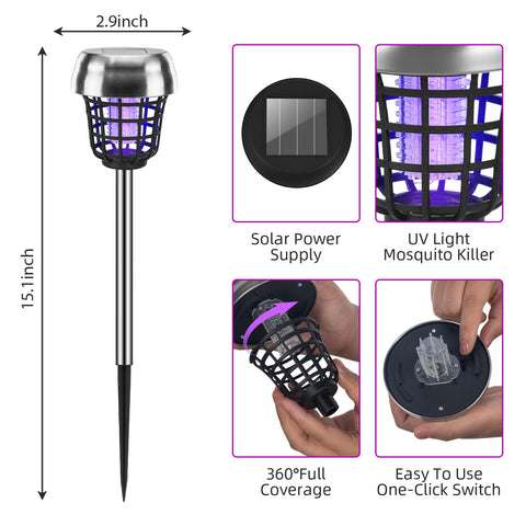 Jahy2Tech wireless zapper in garden, targeting mosquitoes and gnats.