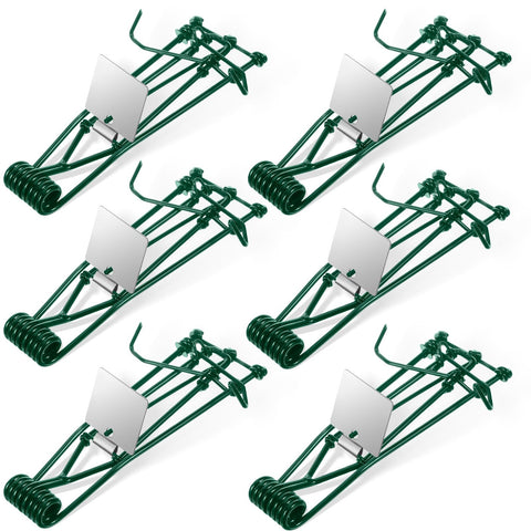 JahyElec metal mole trap on a lawn, bait-free burrow control.