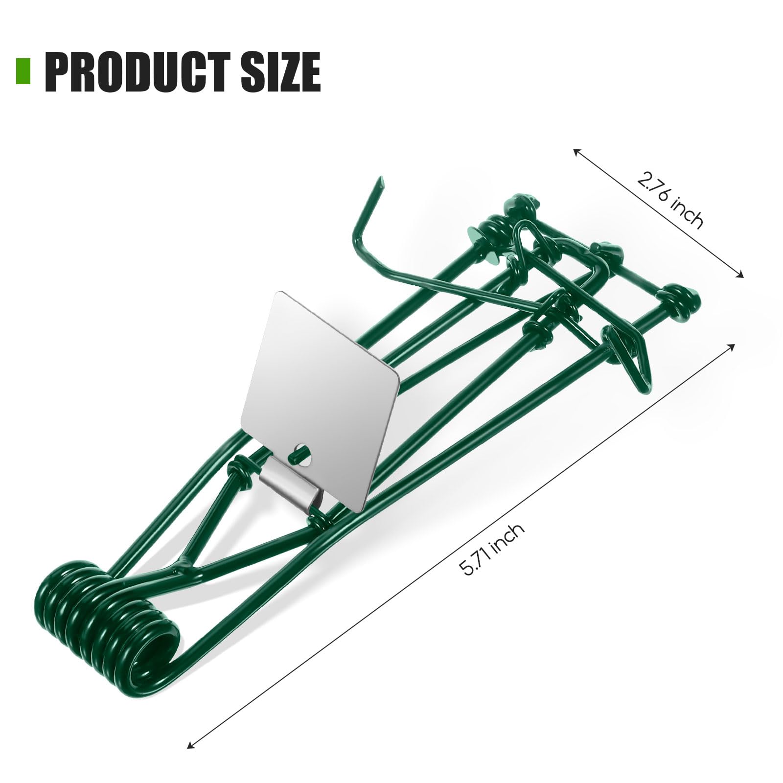 JahyElec metal mole trap setup demonstrates tunnel setting for rapid capture.