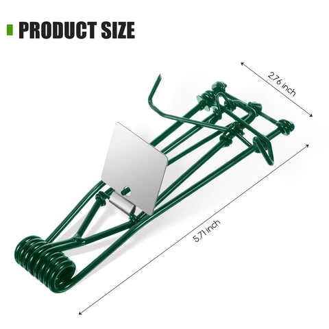 JahyElec metal mole trap setup demonstrates tunnel setting for rapid capture.