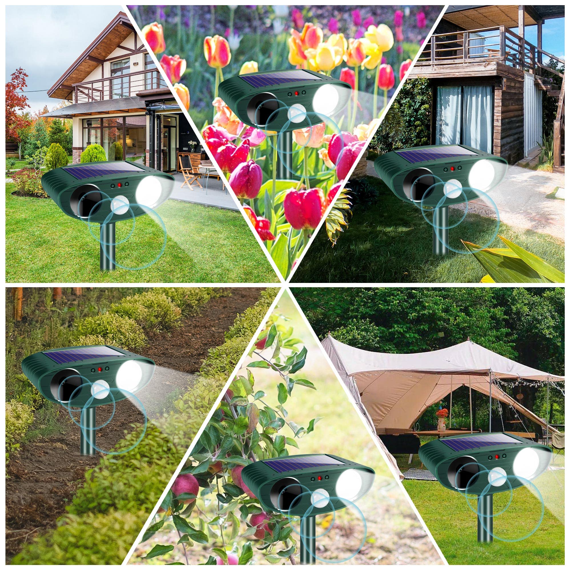 JahyElec IP44 weatherproof design withstands rain and sun for year-round use