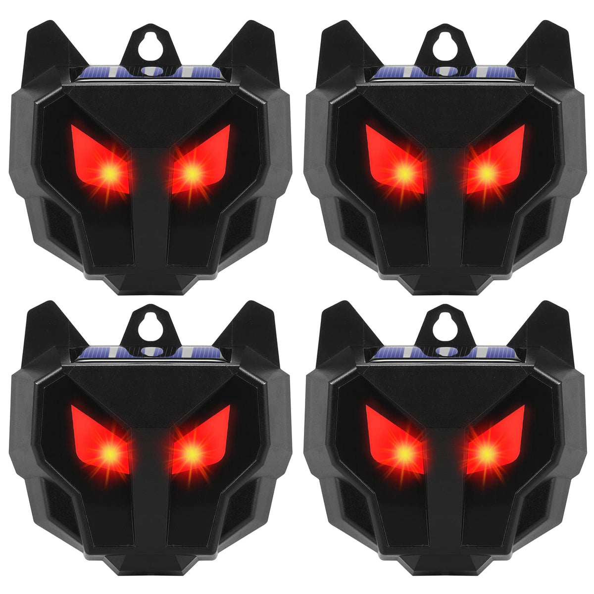 JahyElec solar nocturnal eyes deterrent protects yards at night
