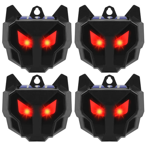 JahyElec solar nocturnal eyes deterrent protects yards at night