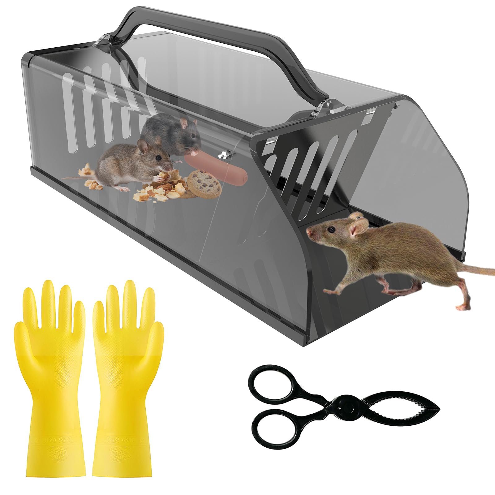 JahyElec 2026 upgraded humane rat trap outdoors for humane live catch and release