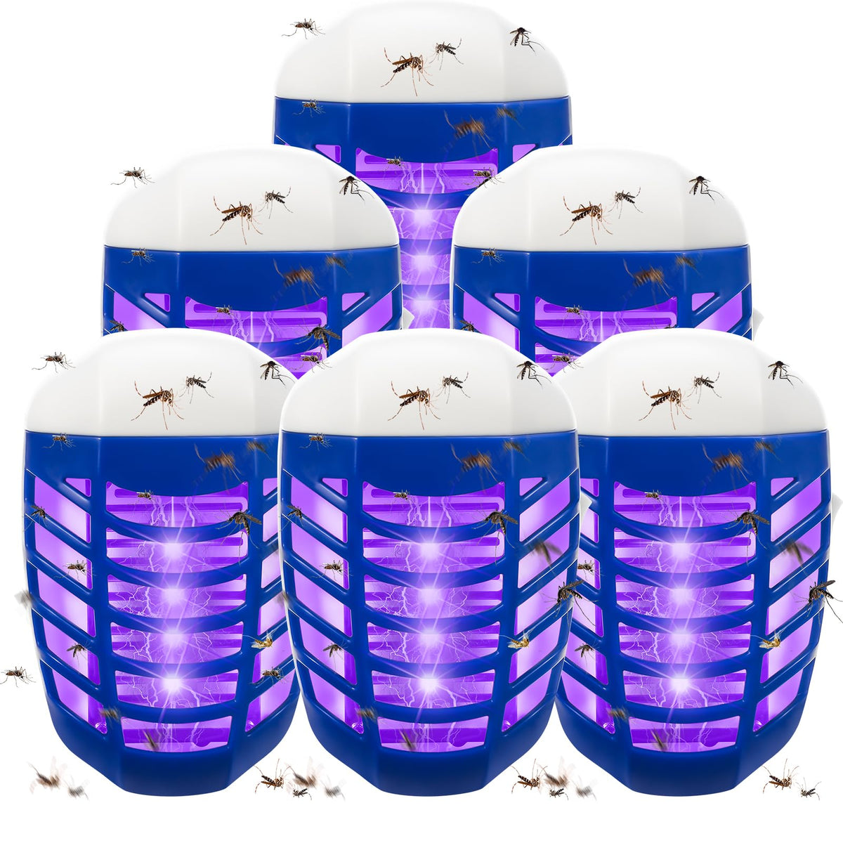 JahyElec 6-pack indoor bug zapper plug-in keeps living spaces insect-free.
